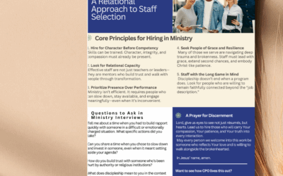 Hiring for Ministry: Why Presence Matters More Than Performance